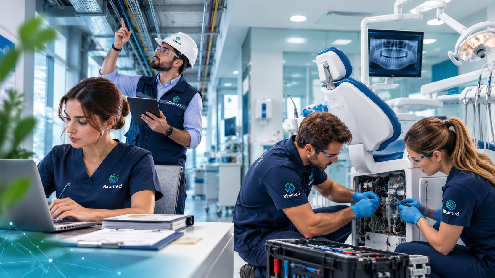 Equipo de ingenieros trabajando